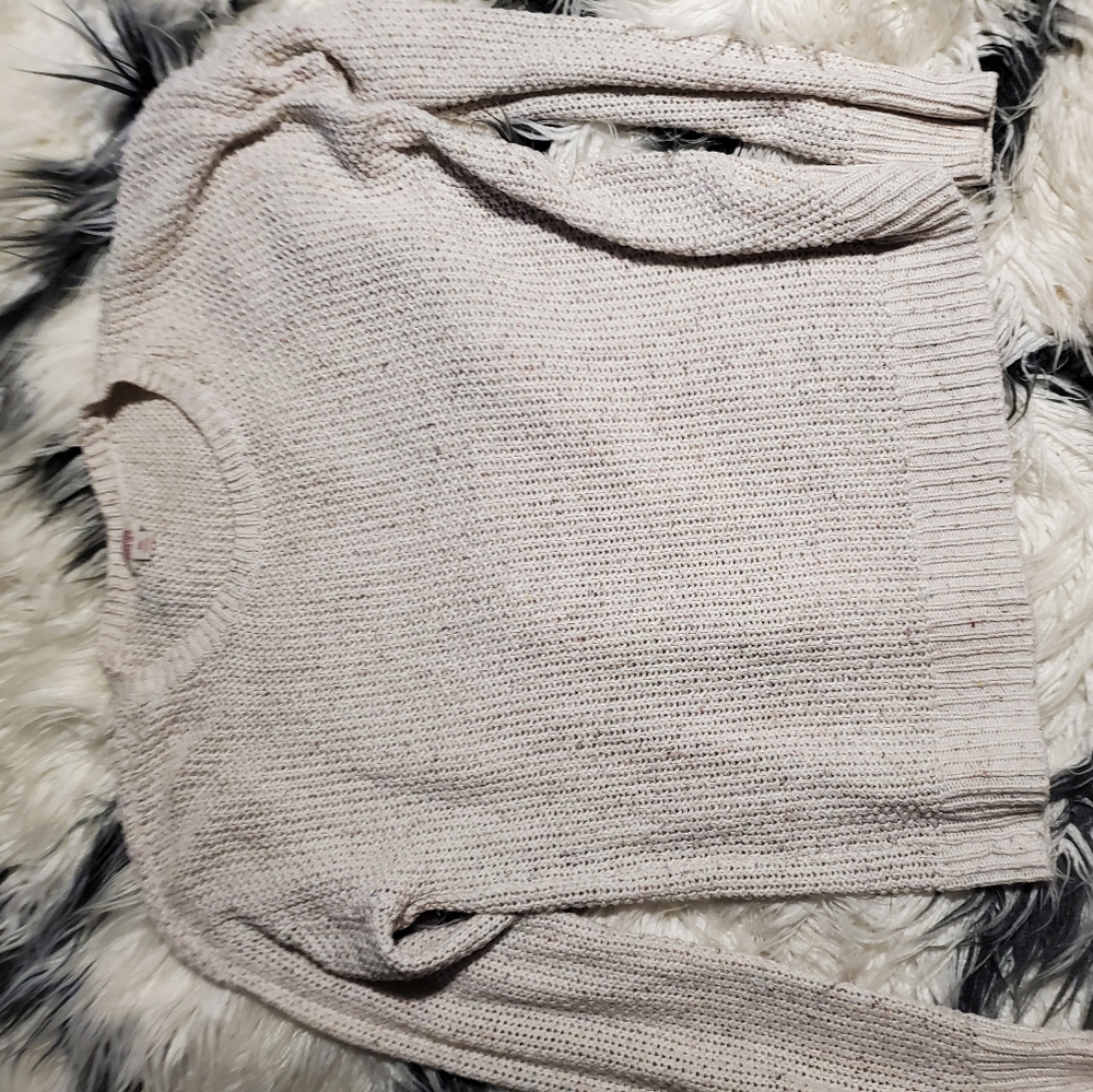 Target xxl loose knit sweater. Ivory with pastel speckles.